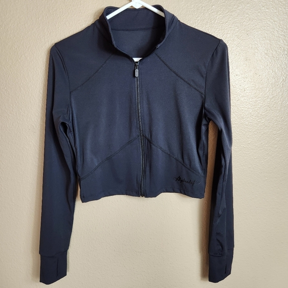 Alphalete Womens |M| Pulse Black Cropped LS Mock Neck Jacket - Picture 5 of 12